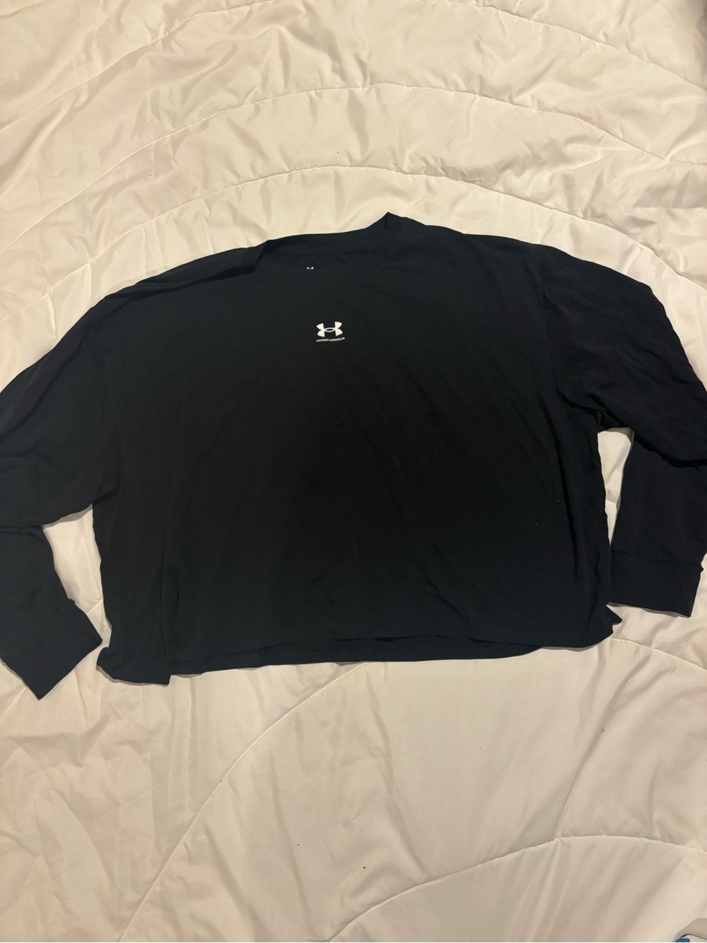 Under Armour Black Women's Cropped Long-Sleeve Top 1X